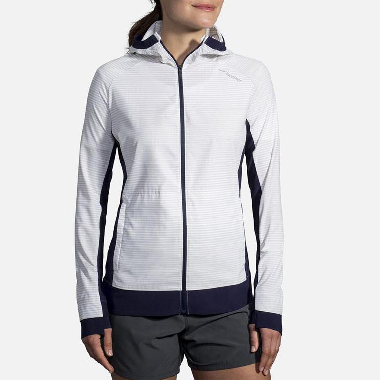 Brooks Canopy Women's Running Jackets - White (53186-NCSY)